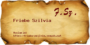 Friebe Szilvia névjegykártya