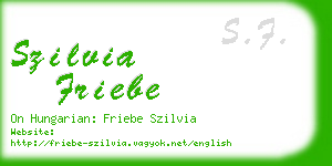 szilvia friebe business card